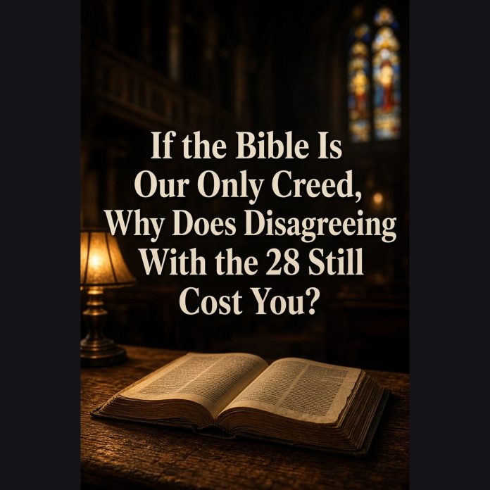 If the Bible Is Our Only Creed, Why Does Disagreeing With the 28 Still Cost You?