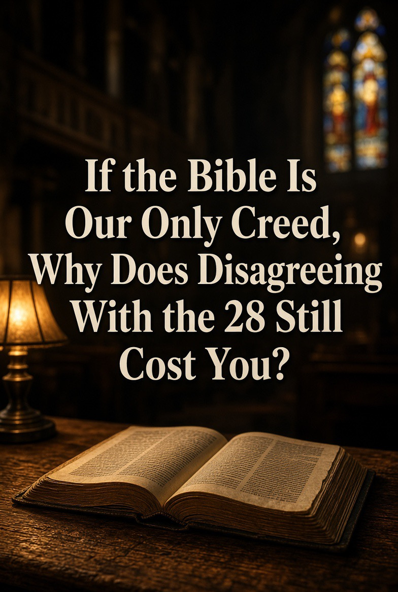 If the Bible Is Our Only Creed, Why Does Disagreeing With the 28 Still Cost You?