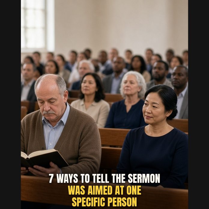 7 Ways to Tell the Sermon Was Aimed at One Specific Person